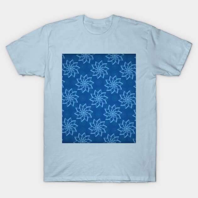 Blue Mandala flower T-Shirt by Rajita-Khushi